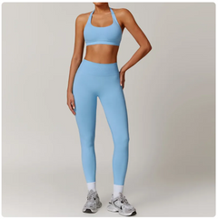 Seamless Backless Yoga Set – 2-Piece Bra & Leggings