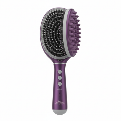 4 In 1 Self Cleaning Brush in Roland Purple and Lunar Rock Gray