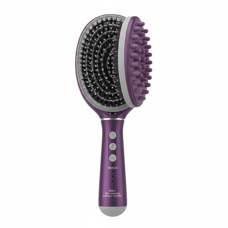 4 In 1 Self Cleaning Brush in Roland Purple and Lunar Rock Gray